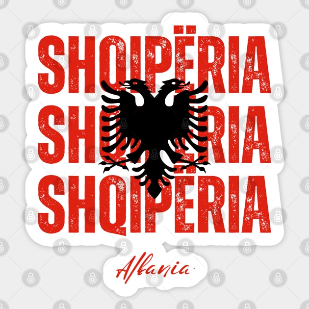 Albania flag, albanian flag Sticker by eka123
